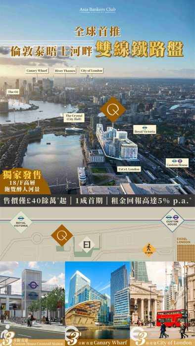 倫敦泰晤士河畔雙線鐵路盤 – 滙璟灣 Queens Cross