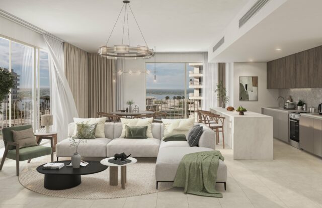P042 Gardenia_CGI04_Living room_2BR_Dark-min